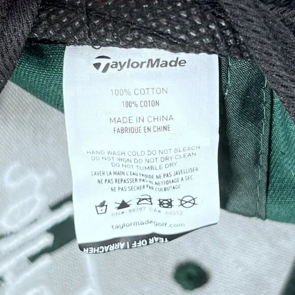 Taylor Made Golf Hat McHenry Illinois 1979 Green Spellout Strapback Baseball Cap - Picture 8 of 8
